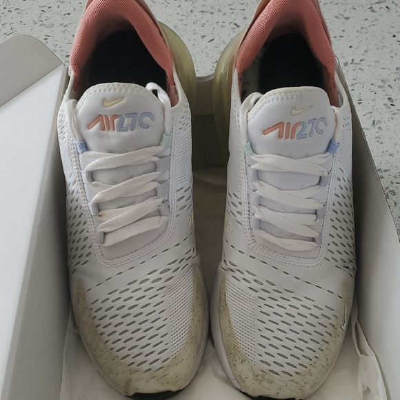 Nike Men's Air Max 270 White and Tan Sneakers. Sz 11 - Picture 6 of 7